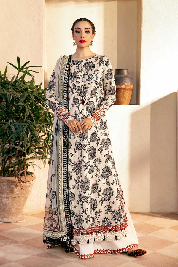 Maria B | Eid Basic Lawn | MB-CUS25-909A by Maria B - Designer Dress - Type: Ladies Clothes - Available at Libayah - 100% Original