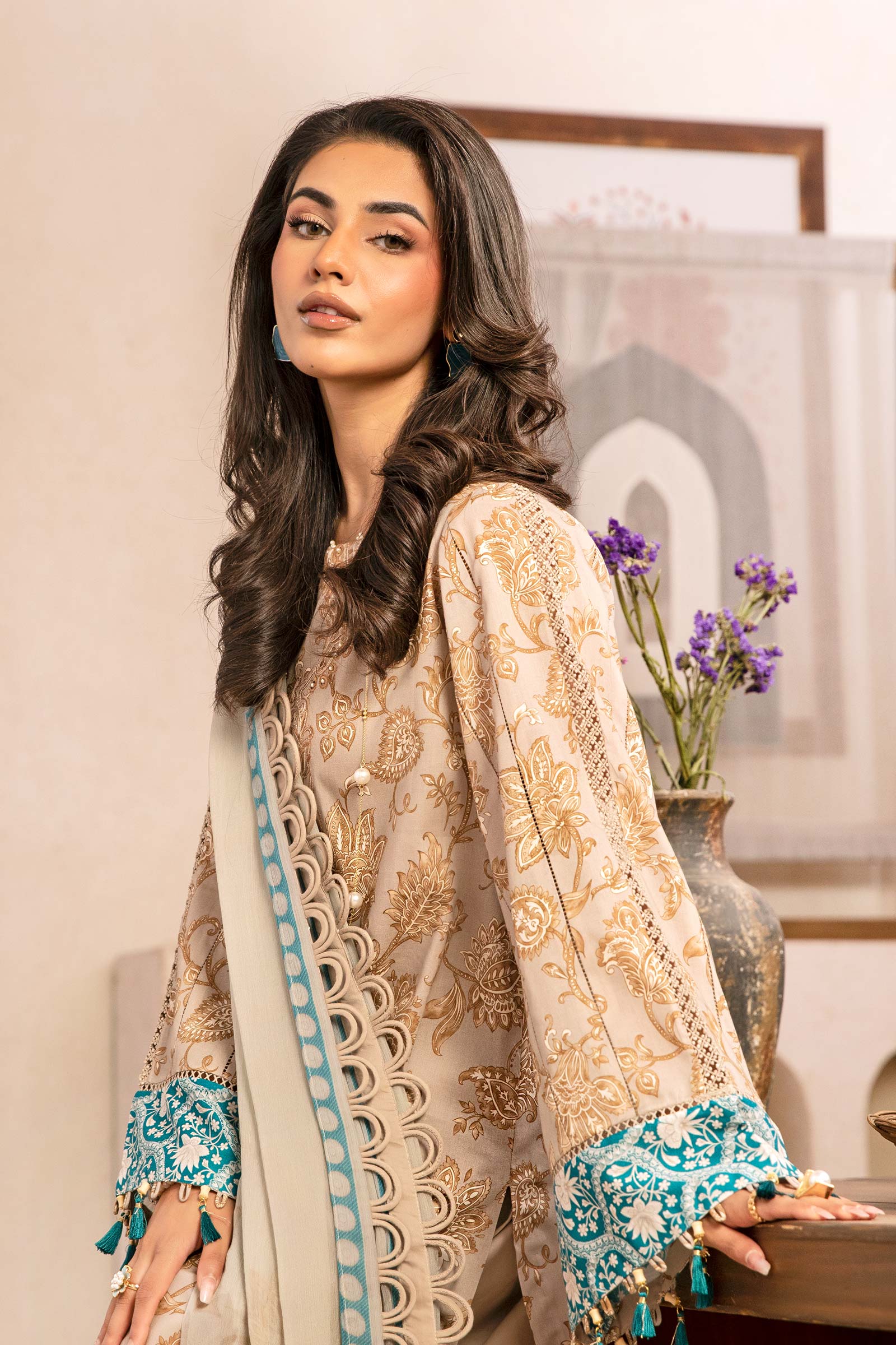 Maria B | Eid Basic Lawn | MB-CUS25-909B by Maria B - Designer Dress - Type: Ladies Clothes - Available at Libayah - 100% Original
