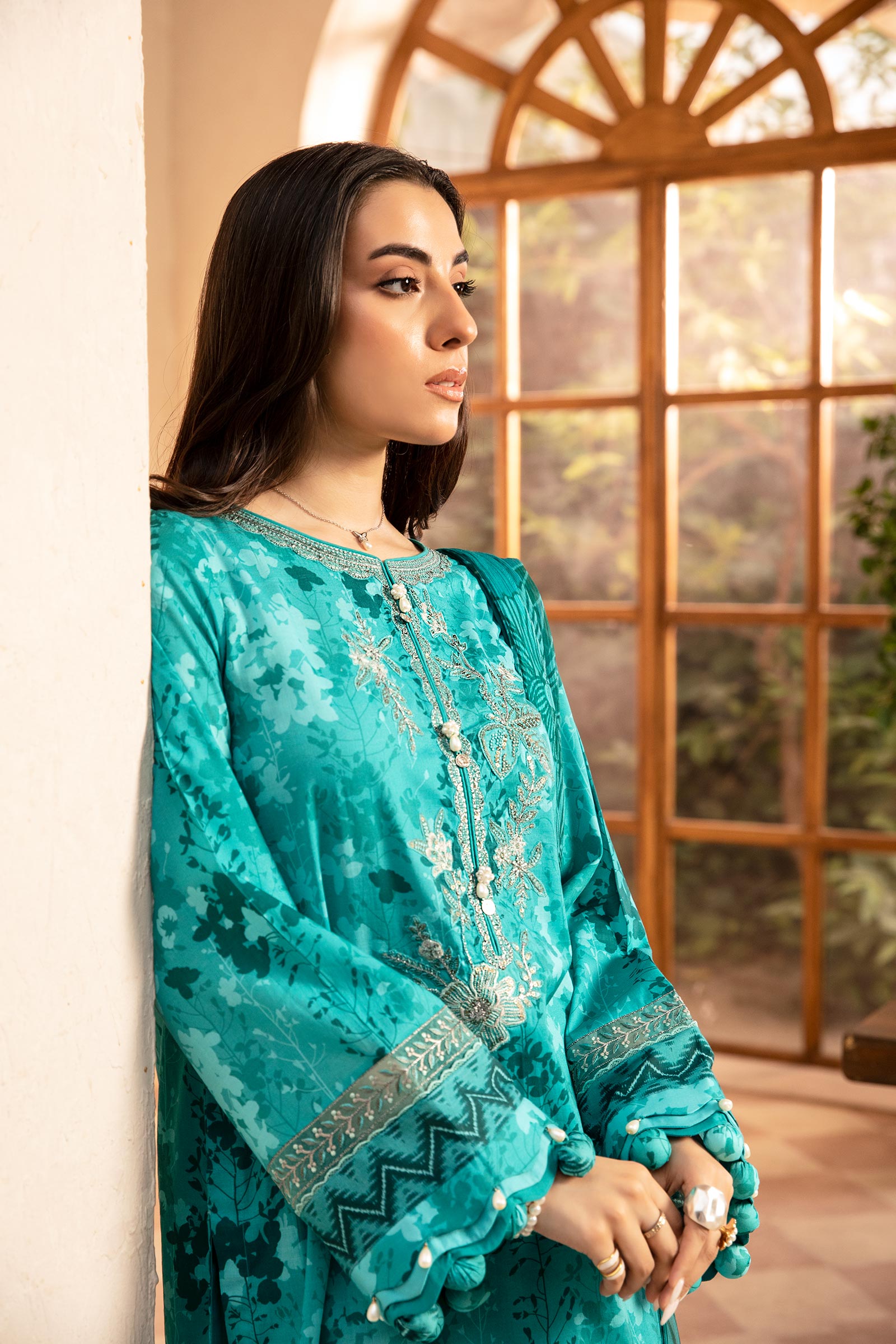 Maria B | Eid Basic Lawn | MB-CUS25-910A by Maria B - Designer Dress - Type: Ladies Clothes - Available at Libayah - 100% Original