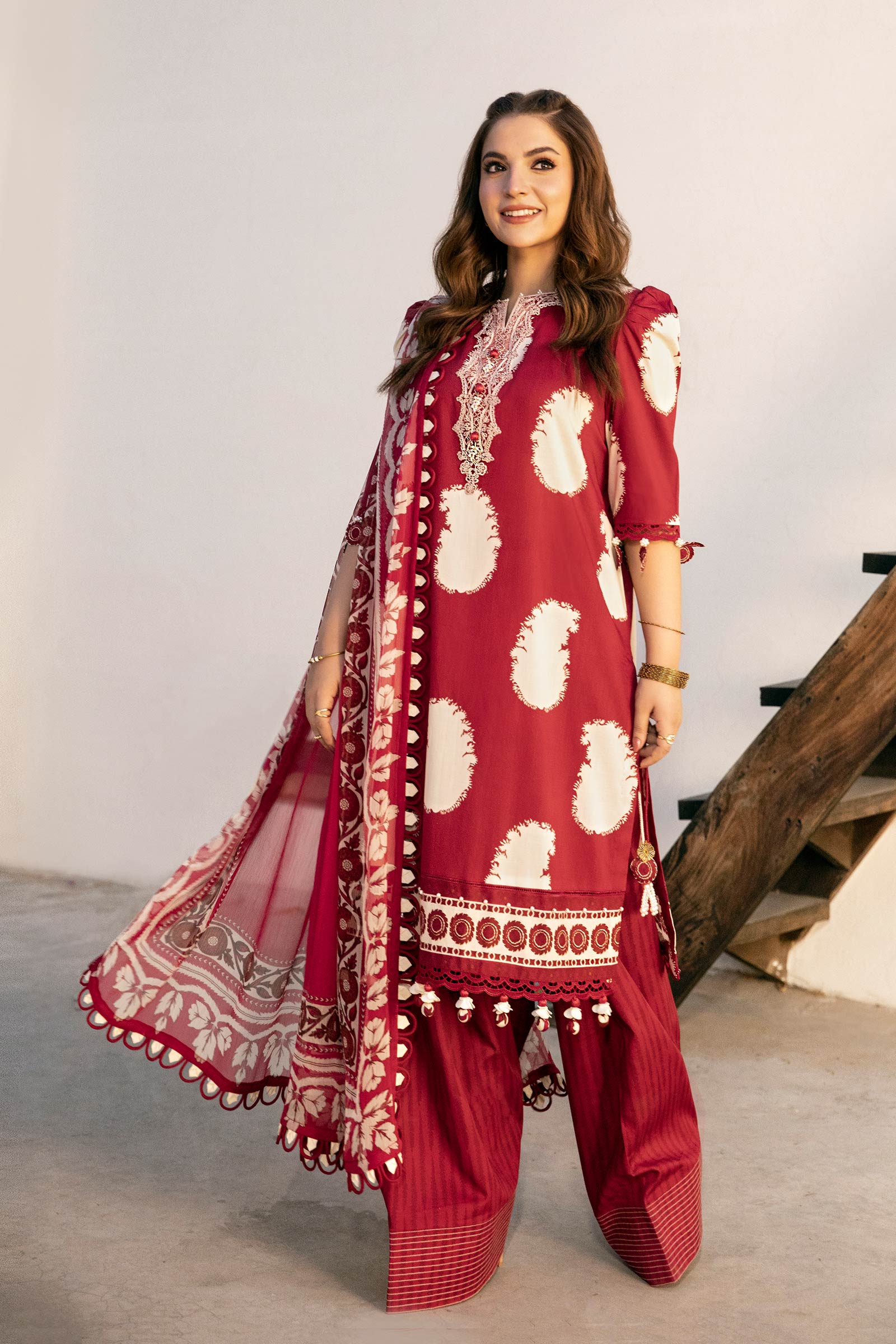 Maria B | Eid Basic Lawn | MB-CUS25-911A by Maria B - Designer Dress - Type: Ladies Clothes - Available at Libayah - 100% Original