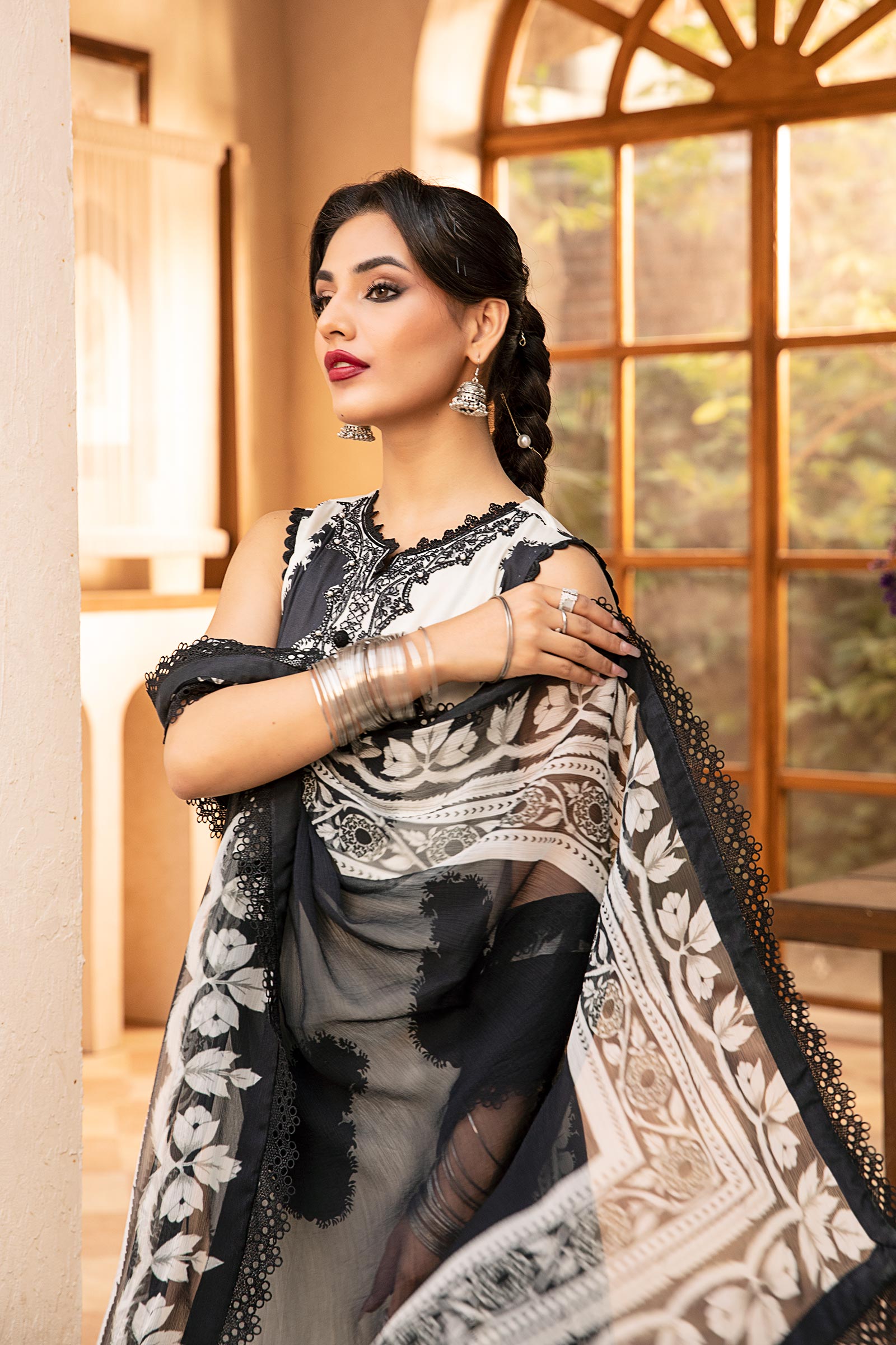Maria B | Eid Basic Lawn | MB-CUS25-911B by Maria B - Designer Dress - Type: Ladies Clothes - Available at Libayah - 100% Original