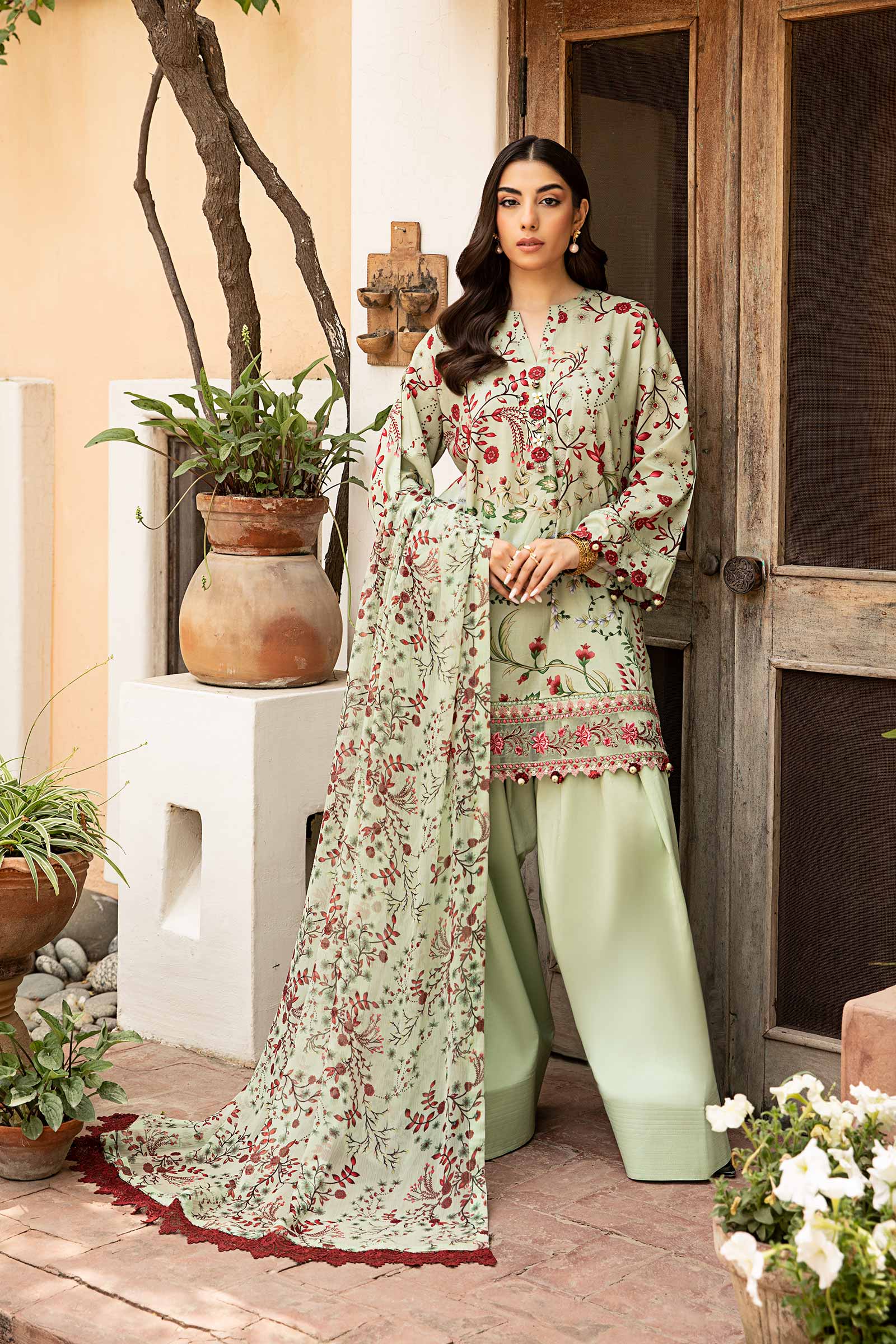 Maria B | Eid Basic Lawn | MB-CUS25-912B by Maria B - Designer Dress - Type: Ladies Clothes - Available at Libayah - 100% Original