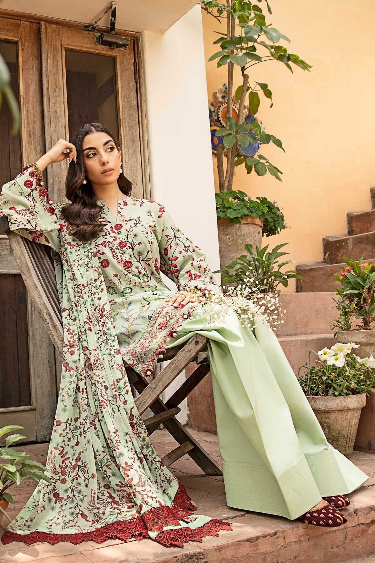 Maria B | Eid Basic Lawn | MB-CUS25-912B by Maria B - Designer Dress - Type: Ladies Clothes - Available at Libayah - 100% Original