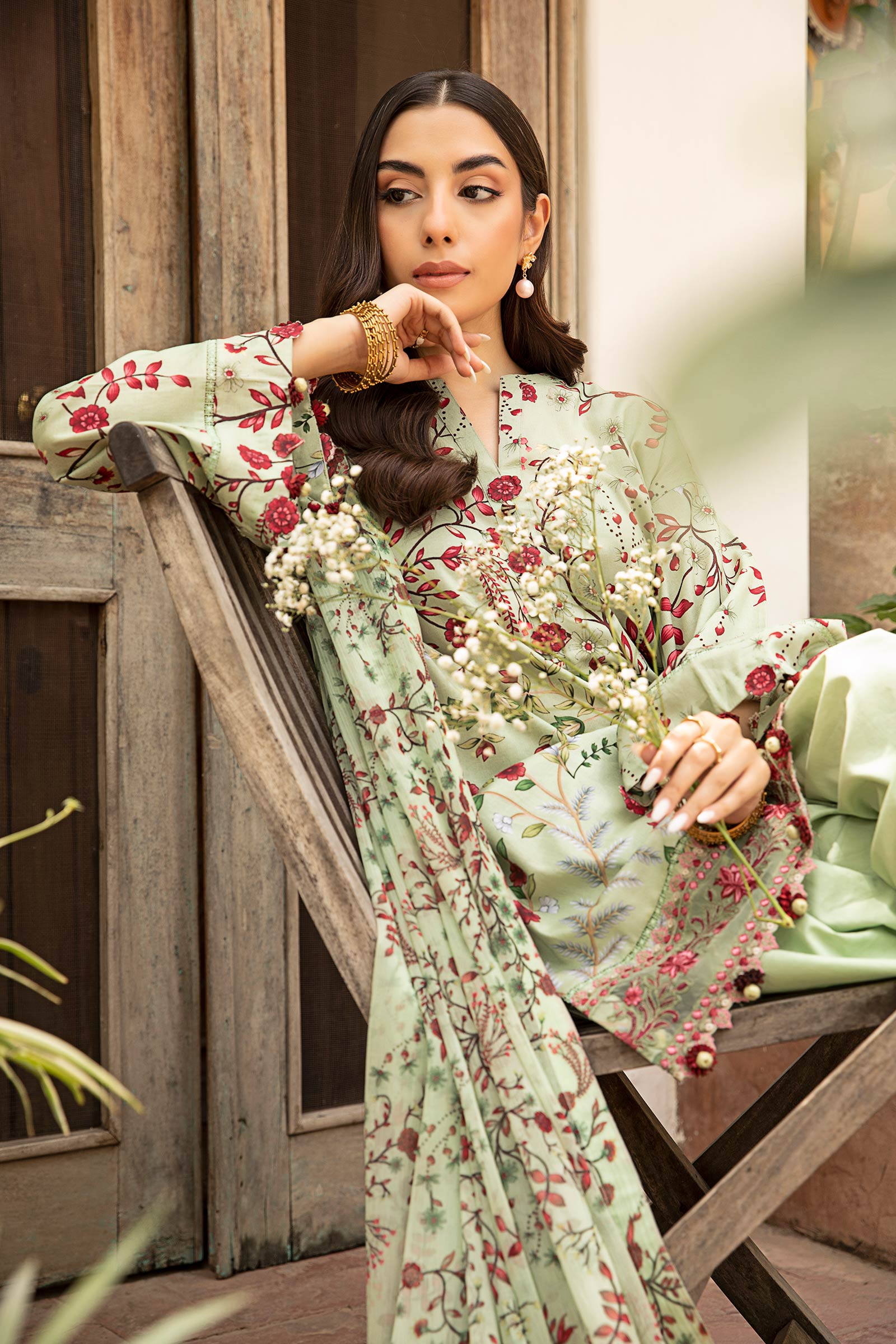 Maria B | Eid Basic Lawn | MB-CUS25-912B by Maria B - Designer Dress - Type: Ladies Clothes - Available at Libayah - 100% Original