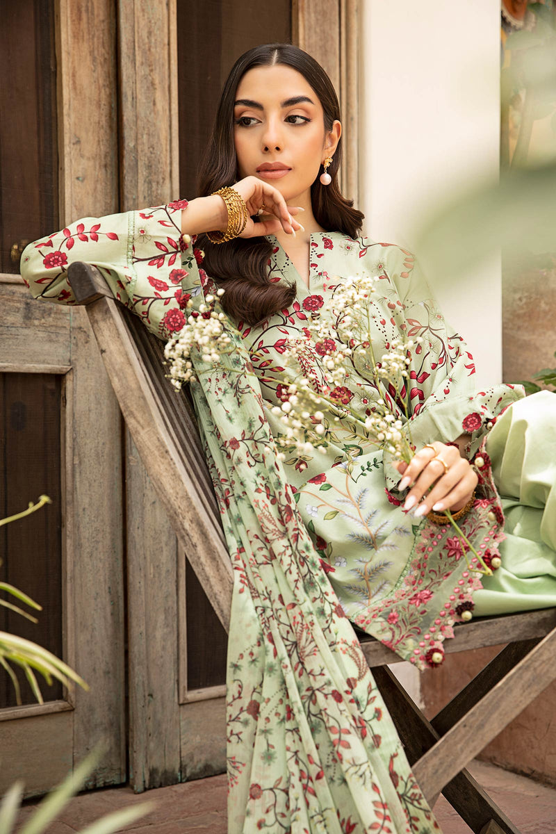 Maria B | Eid Basic Lawn | MB-CUS25-912B by Maria B - Designer Dress - Type: Ladies Clothes - Available at Libayah - 100% Original