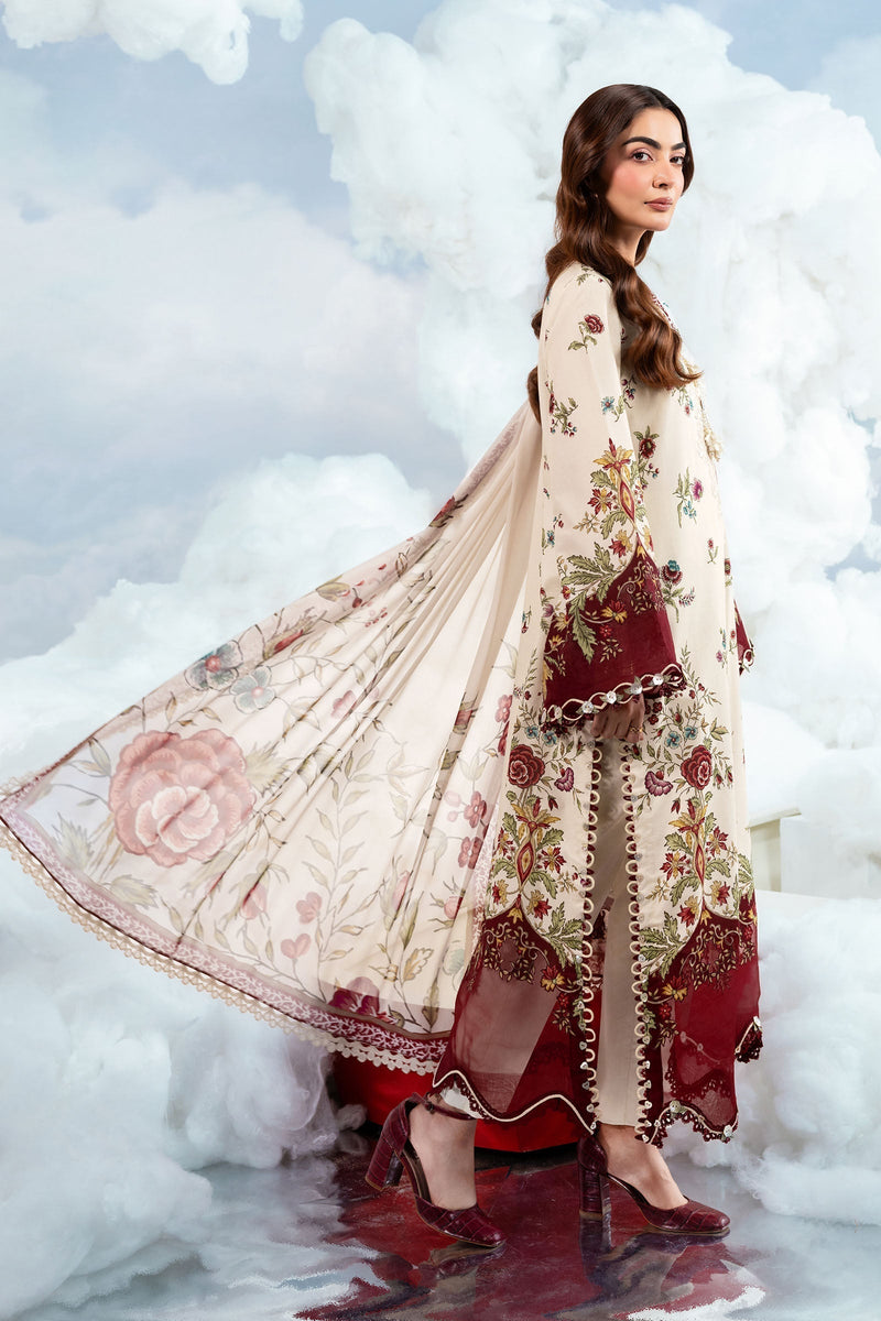 Maria B | M Basics Dreamscape Eid Lawn | MB-CUSV14-01A by Maria B - Designer Dress  - Type : Ladies Clothes - Available at Libayah - 100% Original 