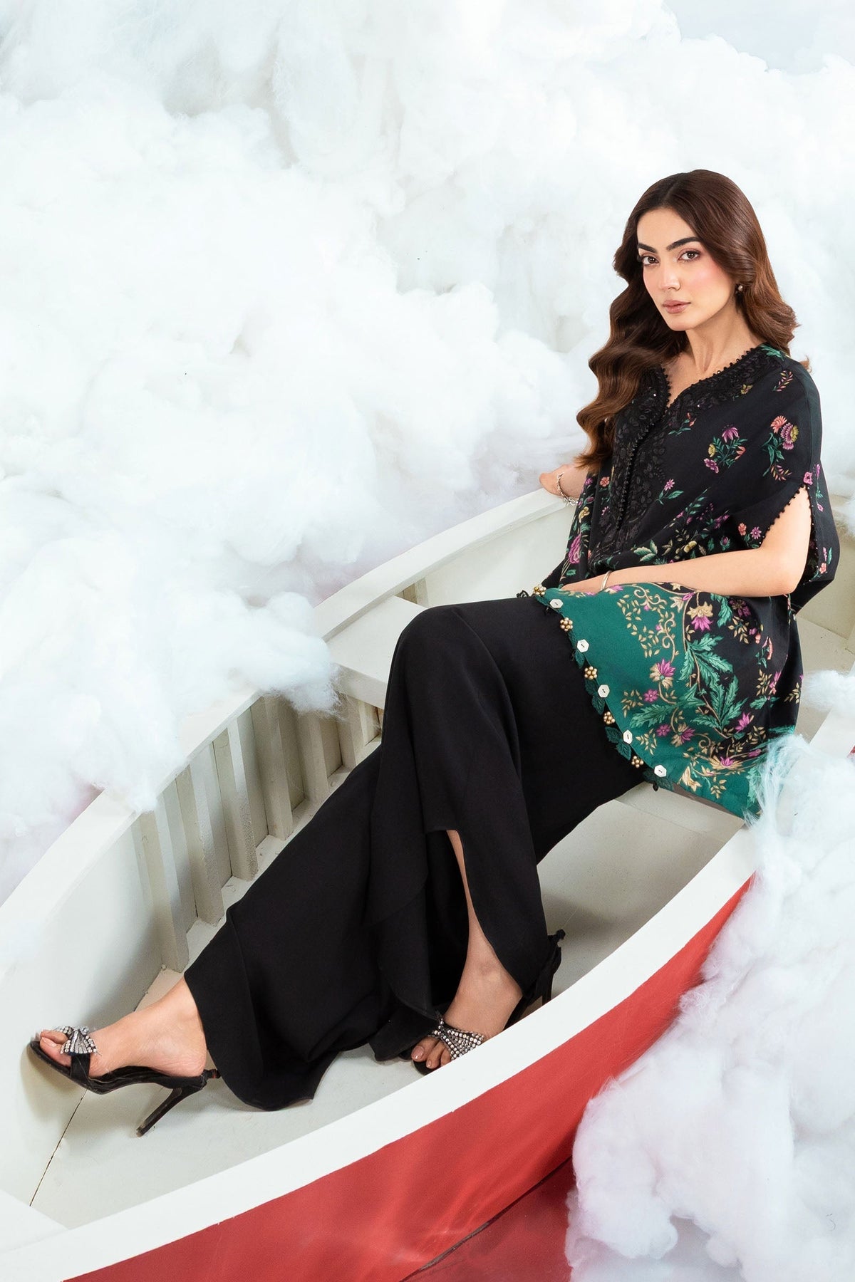 Maria B | M Basics Dreamscape Eid Lawn | MB-CUSV14-01B by Maria B - Designer Dress  - Type : Ladies Clothes - Available at Libayah - 100% Original 