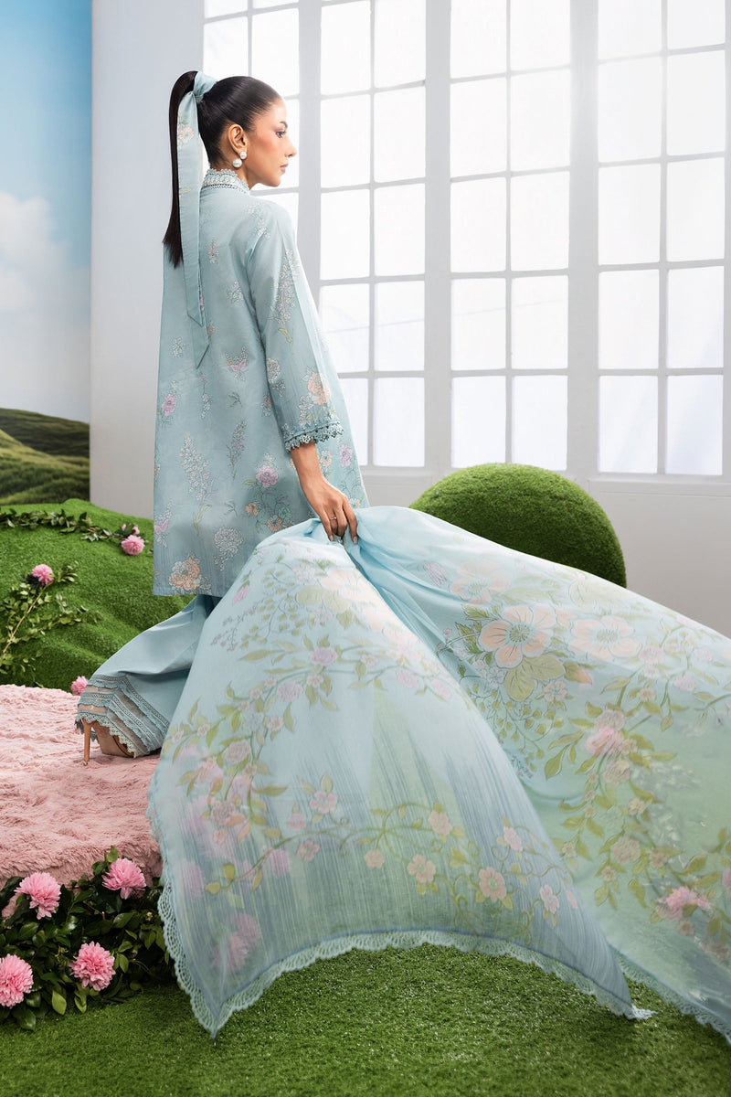 Maria B | M Basics Dreamscape Eid Lawn | MB-CUSV14-02B by Maria B - Designer Dress  - Type : Ladies Clothes - Available at Libayah - 100% Original 