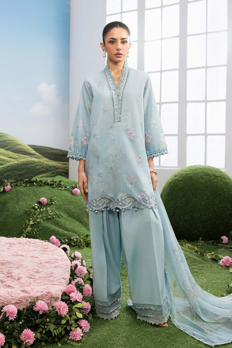 Maria B | M Basics Dreamscape Eid Lawn | MB-CUSV14-02B by Maria B - Designer Dress  - Type : Ladies Clothes - Available at Libayah - 100% Original 
