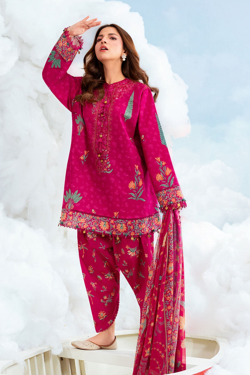 Maria B | M Basics Dreamscape Eid Lawn | MB-CUSV14-03B by Maria B - Designer Dress  - Type : Ladies Clothes - Available at Libayah - 100% Original 