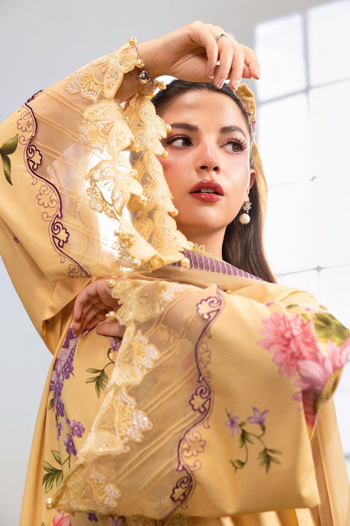 Maria B | M Basics Dreamscape Eid Lawn | MB-CUSV14-04B by Maria B - Designer Dress  - Type : Ladies Clothes - Available at Libayah - 100% Original 