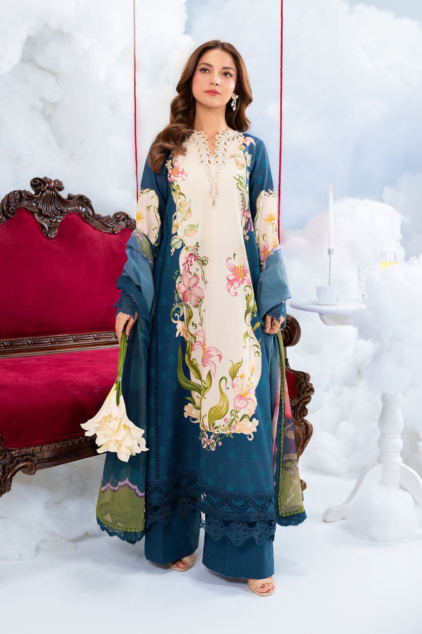 Maria B | M Basics Dreamscape Eid Lawn | MB-CUSV14-05B by Maria B - Designer Dress  - Type : Ladies Clothes - Available at Libayah - 100% Original 