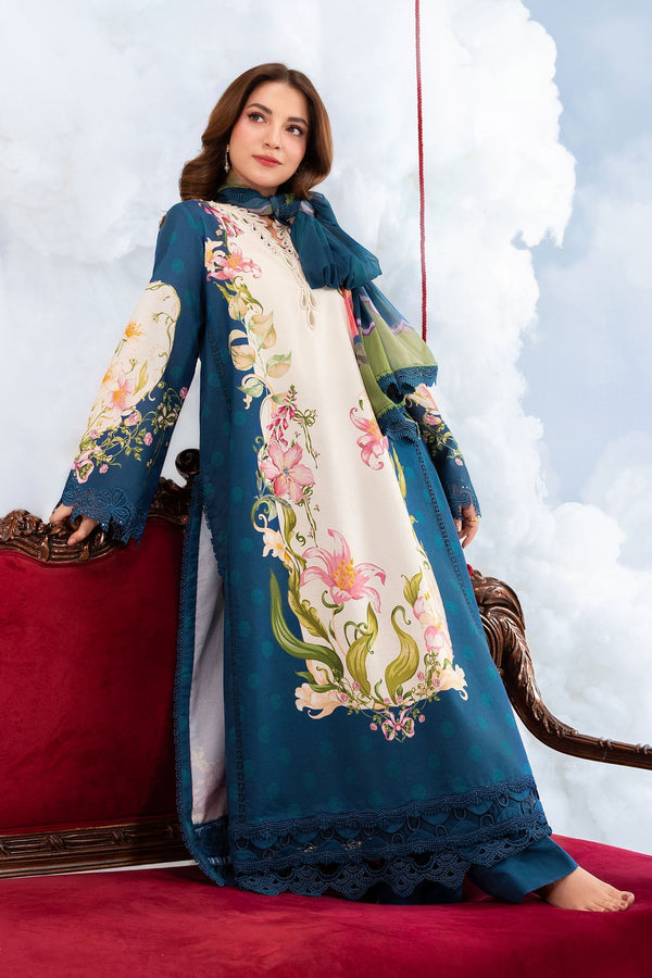 Maria B | M Basics Dreamscape Eid Lawn | MB-CUSV14-05B by Maria B - Designer Dress  - Type : Ladies Clothes - Available at Libayah - 100% Original 