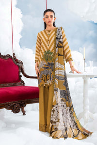 Maria B | M Basics Dreamscape Eid Lawn | MB-CUSV14-08A by Maria B - Designer Dress  - Type : Ladies Clothes - Available at Libayah - 100% Original 