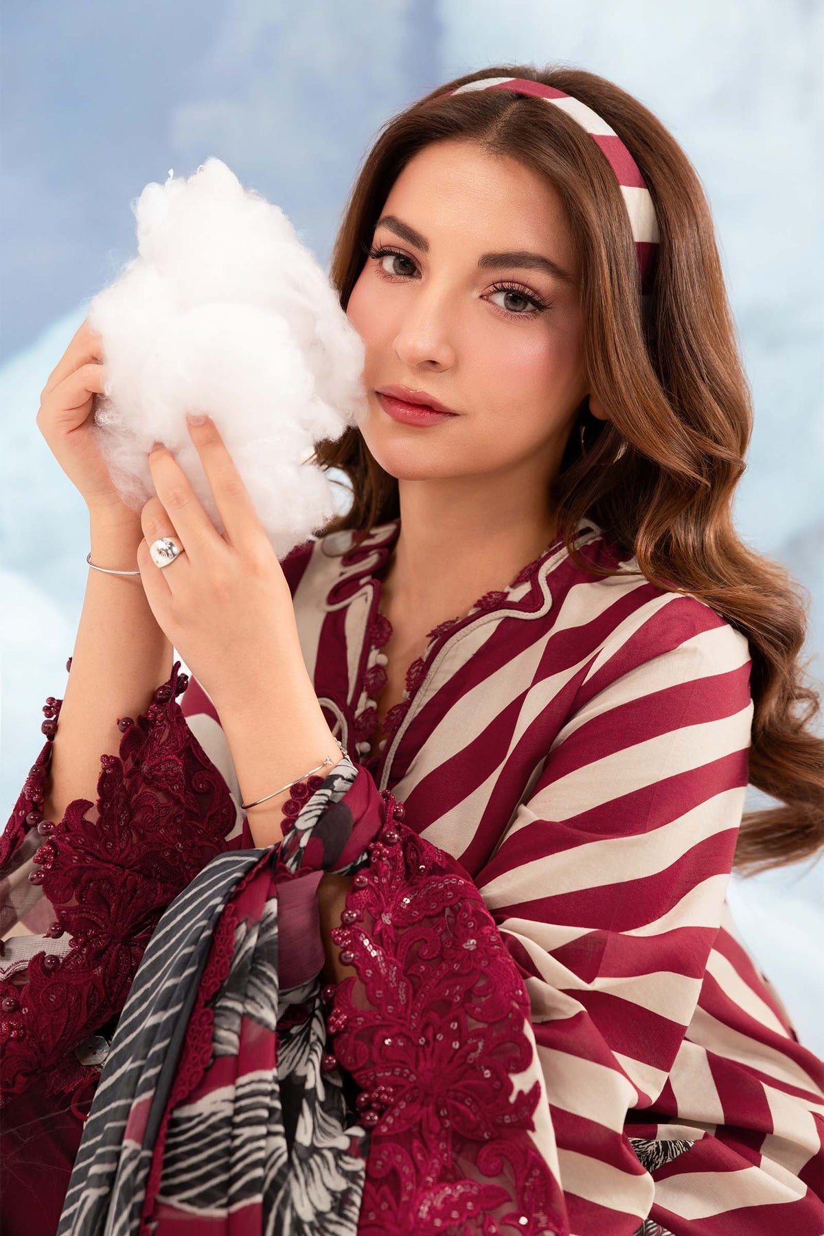 Maria B | M Basics Dreamscape Eid Lawn | MB-CUSV14-08B by Maria B - Designer Dress  - Type : Ladies Clothes - Available at Libayah - 100% Original 
