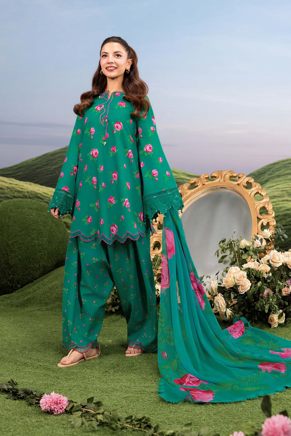 Maria B | M Basics Dreamscape Eid Lawn | MB-CUSV14-09A by Maria B - Designer Dress  - Type : Ladies Clothes - Available at Libayah - 100% Original 
