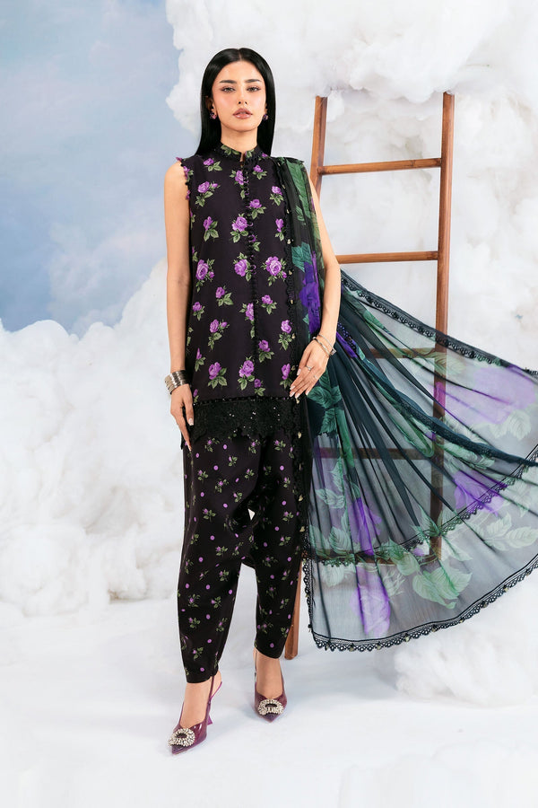 Maria B | M Basics Dreamscape Eid Lawn | MB-CUSV14-09B by Maria B - Designer Dress  - Type : Ladies Clothes - Available at Libayah - 100% Original 