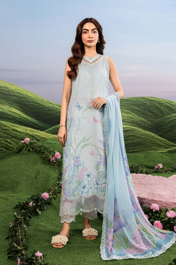 Maria B | M Basics Dreamscape Eid Lawn | MB-CUSV14-10A by Maria B - Designer Dress  - Type : Ladies Clothes - Available at Libayah - 100% Original 