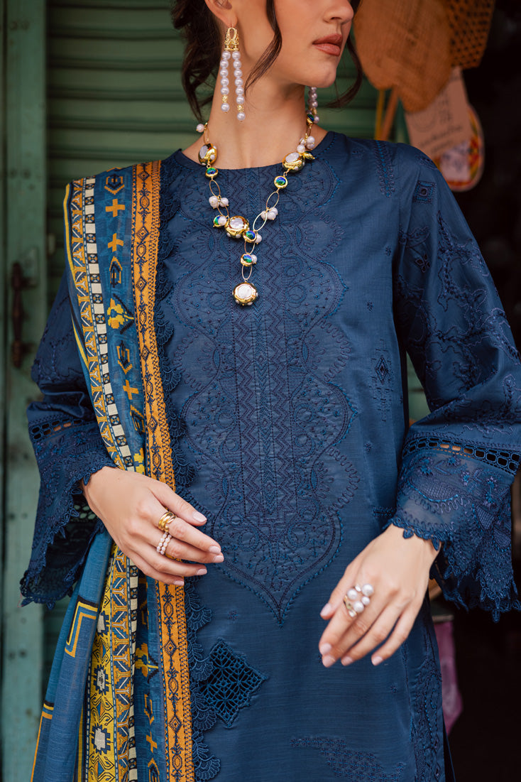 Marjjan | Carnation Lawn | MBL-13 A (TEAL BLUE) by Marjjan - Designer Dress - Type: Ladies Clothes - Available at Libayah - 100% Original