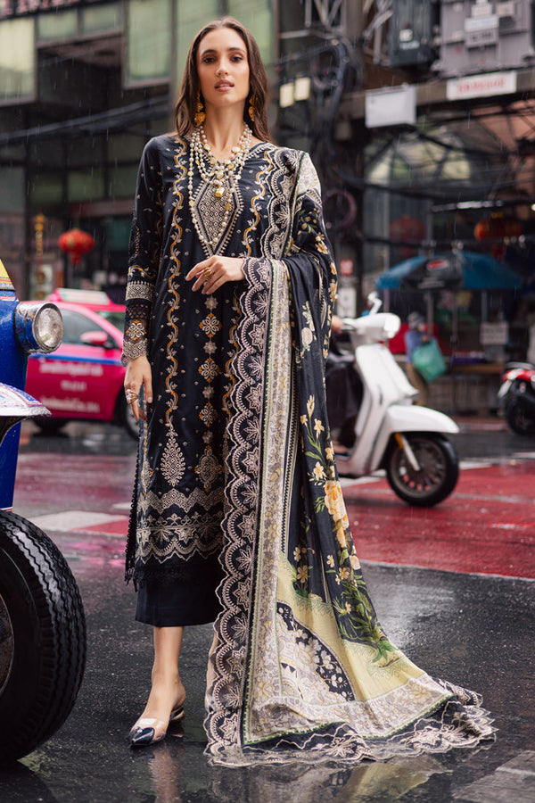 Marjjan | Carnation Lawn | MBL-14 A (BLACK) by Marjjan - Designer Dress - Type: Ladies Clothes - Available at Libayah - 100% Original