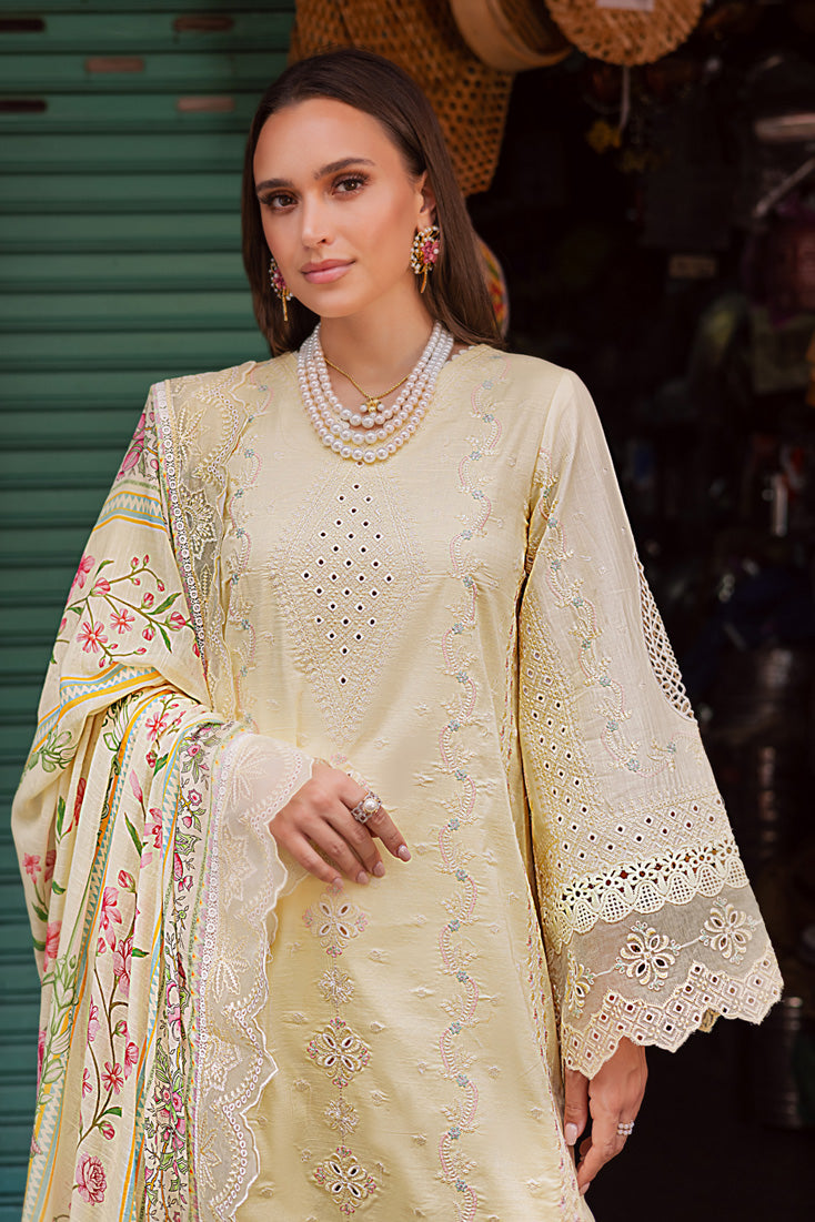 Marjjan | Carnation Lawn | MBL-14 B (LIME YELLOW) by Marjjan - Designer Dress - Type: Ladies Clothes - Available at Libayah - 100% Original