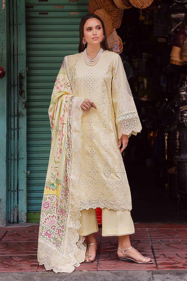 Marjjan | Carnation Lawn | MBL-14 B (LIME YELLOW) by Marjjan - Designer Dress - Type: Ladies Clothes - Available at Libayah - 100% Original