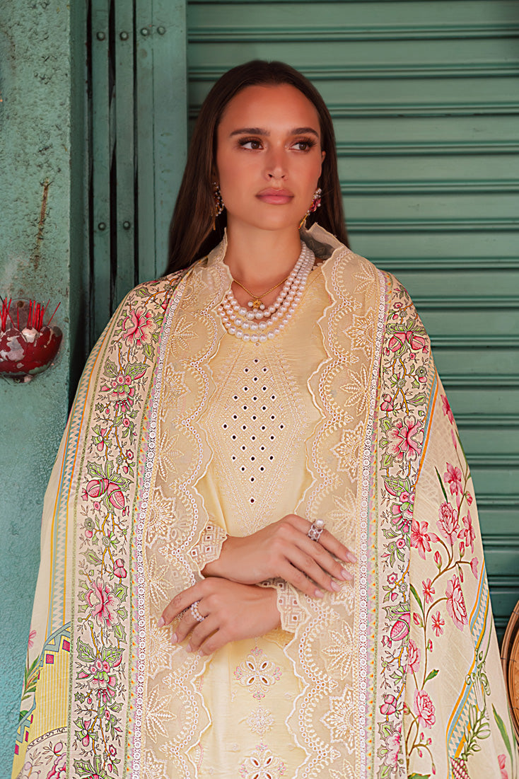Marjjan | Carnation Lawn | MBL-14 B (LIME YELLOW) by Marjjan - Designer Dress - Type: Ladies Clothes - Available at Libayah - 100% Original