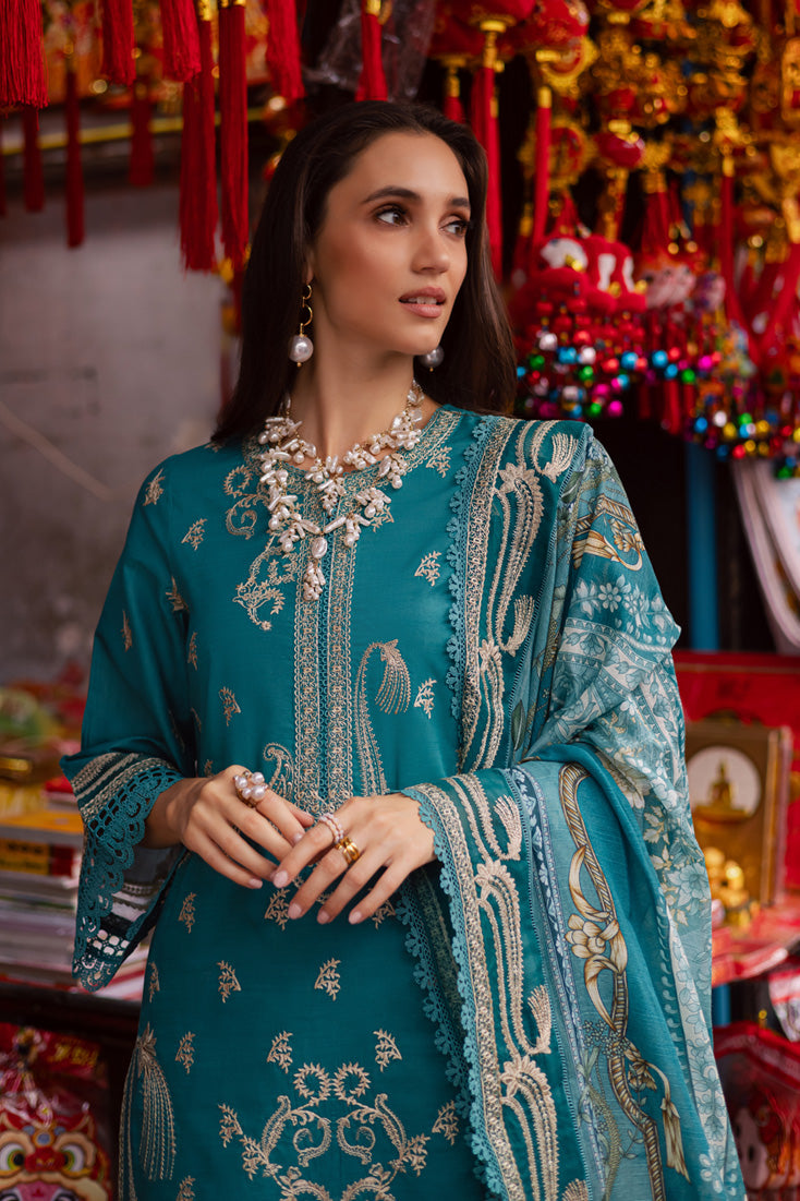 Marjjan | Carnation Lawn | MBL-15 B (LIGHT ZINC) by Marjjan - Designer Dress - Type: Ladies Clothes - Available at Libayah - 100% Original