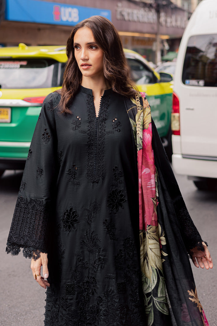 Marjjan | Carnation Lawn | MBL-16 B (BLACK) by Marjjan - Designer Dress - Type: Ladies Clothes - Available at Libayah - 100% Original