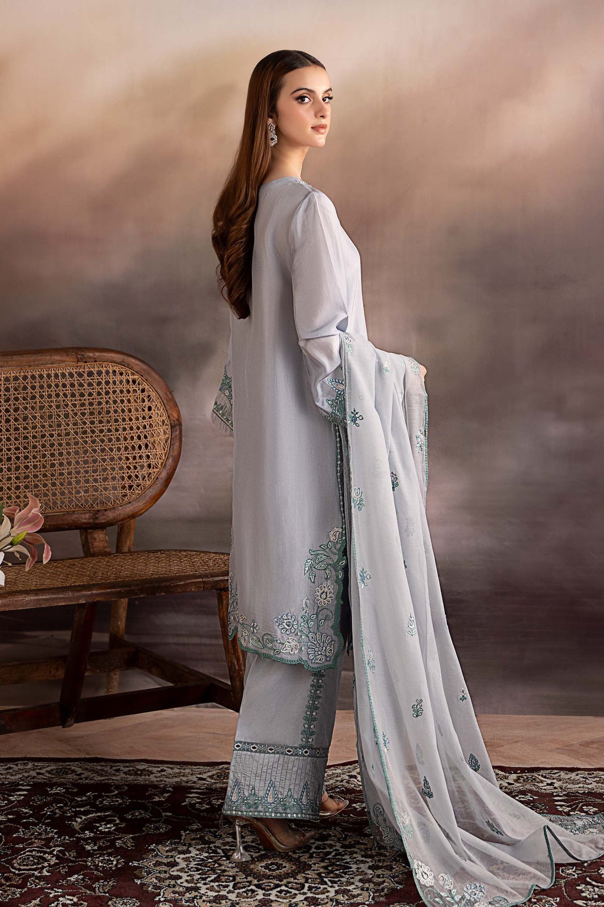 Maria B | Pre fall Dresses |  MBS-W25-07 L by Maria B - Designer Dress  - Type : Ladies Clothes - Available at Libayah - 100% Original 