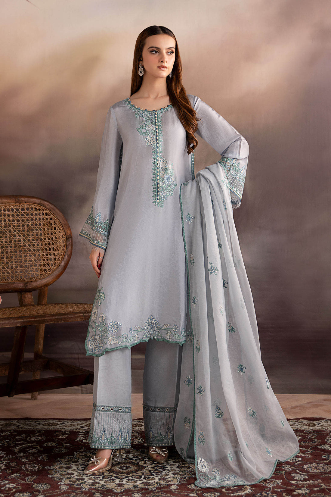 Maria B | Pre fall Dresses |  MBS-W25-07 L by Maria B - Designer Dress  - Type : Ladies Clothes - Available at Libayah - 100% Original 