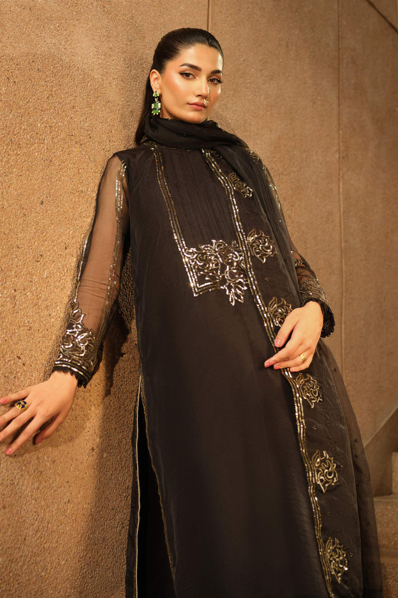 Maria B | Pre fall Dresses | MBS-W25-10 BL by Maria B - Designer Dress  - Type : Ladies Clothes - Available at Libayah - 100% Original 