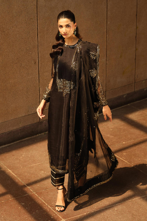 Maria B | Pre fall Dresses | MBS-W25-10 BL by Maria B - Designer Dress  - Type : Ladies Clothes - Available at Libayah - 100% Original 