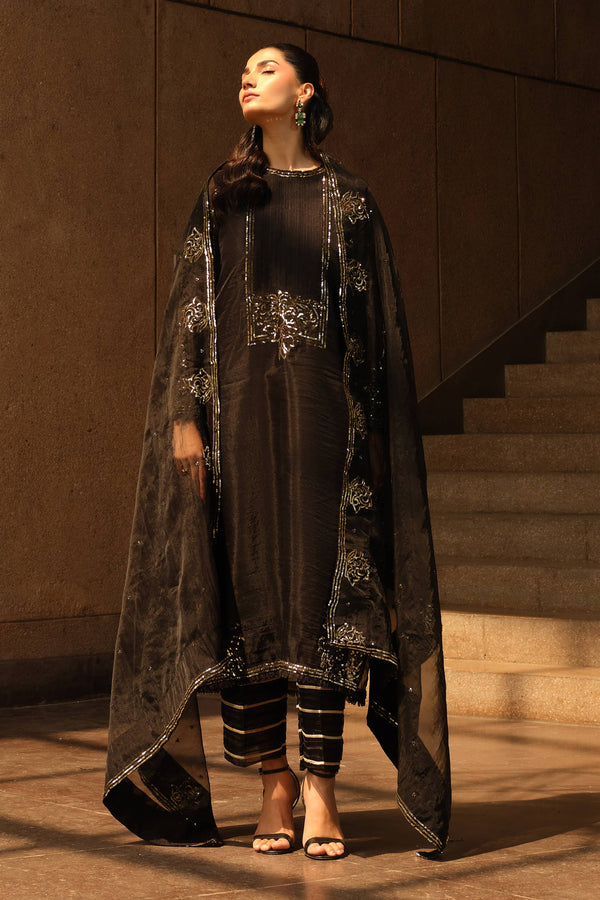 Maria B | Pre fall Dresses | MBS-W25-10 BL by Maria B - Designer Dress  - Type : Ladies Clothes - Available at Libayah - 100% Original 
