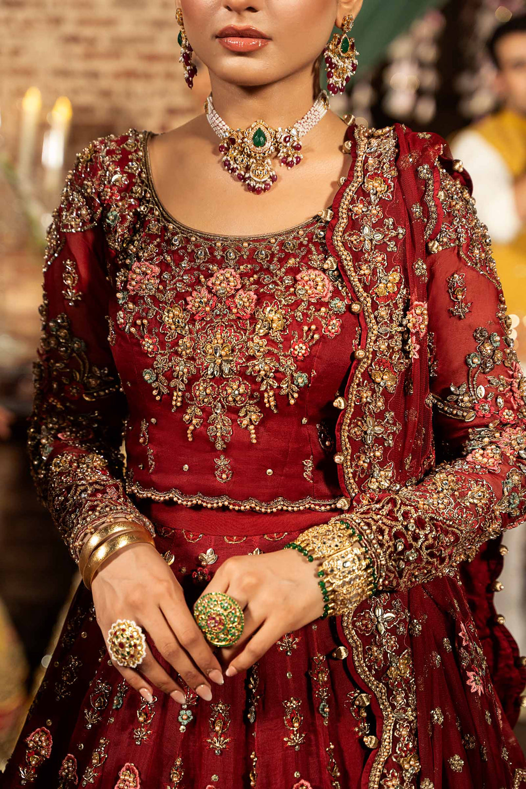 Maria B | Bridal Couture | Roza by Maria B - Designer Dress - Type: Ladies Clothes - Available at Libayah - 100% Original
