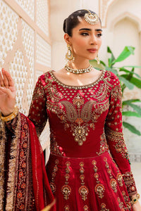 Maria B | Bridal Couture | Deep Red MC-907 by Maria B - Designer Dress - Type: Ladies Clothes - Available at Libayah - 100% Original