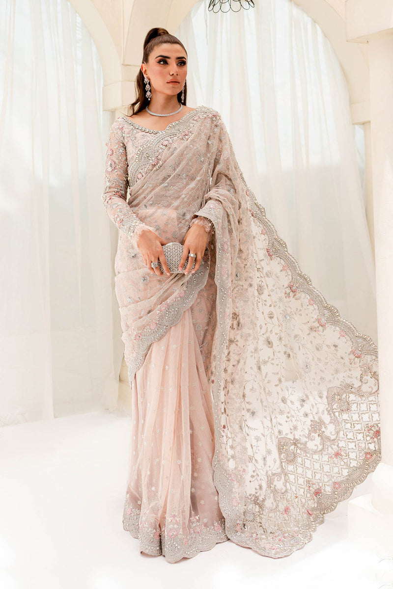 Maria B | Bridal Couture | Pale Pink MC-909 by Maria B - Designer Dress - Type: Ladies Clothes - Available at Libayah - 100% Original