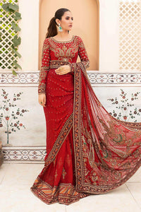 Maria B | Bridal Couture | Deep Red MC-910 by Maria B - Designer Dress - Type: Ladies Clothes - Available at Libayah - 100% Original