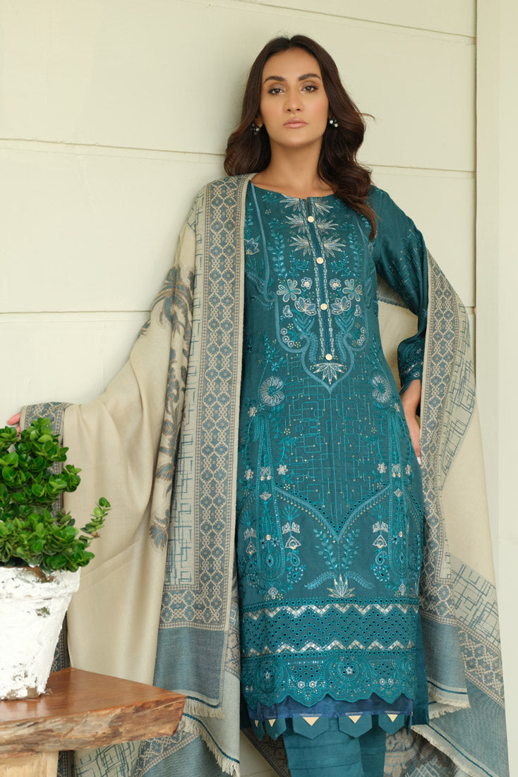 Marjjan | Aangan Embroidered Viscose |  MDS-69 (SEA GREEN) by Marjjan - Designer Dress - Type: Ladies Clothes - Available at Libayah - 100% Original