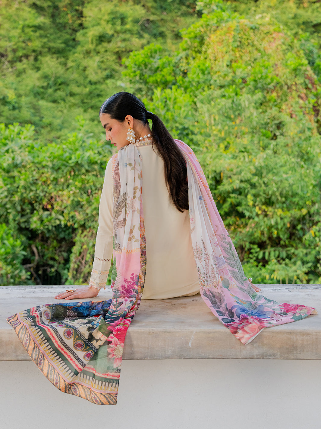 Izel | Dareen Luxury Lawn 26 | Mehmal by Izel - Designer Dress - Type : Luxury Dress - Available at Libayah - 100% Original
