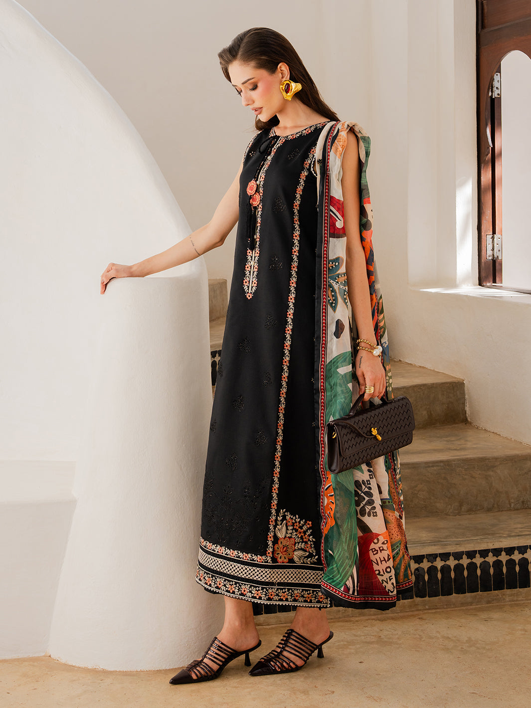 Izel | Dareen Luxury Lawn 26 | Mehvar by Izel - Designer Dress - Type : Luxury Dress - Available at Libayah - 100% Original