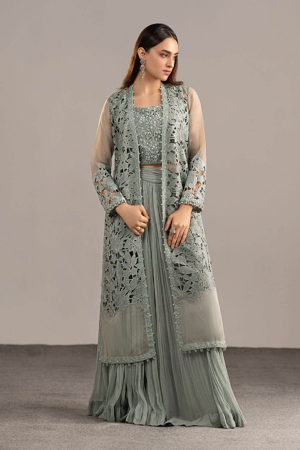 Maria B | Luxury Formals | MGL-EF26-01-Ice Blue by Maria B - Designer Dress  - Type : Ladies Clothes - Available at Libayah - 100% Original 