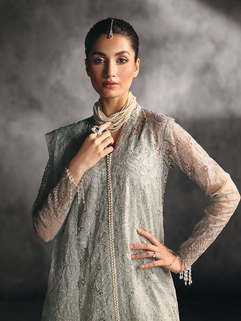 Rajbari | Sage Chiffon Edit | Astoria by Rajbari - Designer Dress - Type: Formal - Available at Libayah - 100% Original