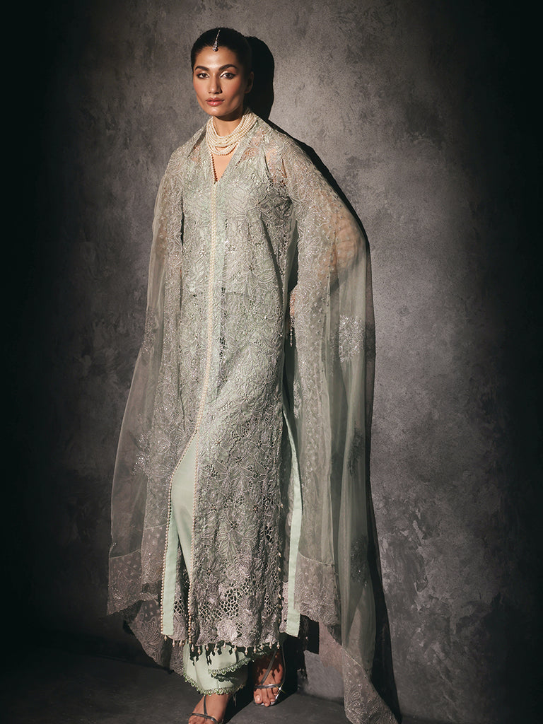 Rajbari | Sage Chiffon Edit | Astoria by Rajbari - Designer Dress - Type: Formal - Available at Libayah - 100% Original