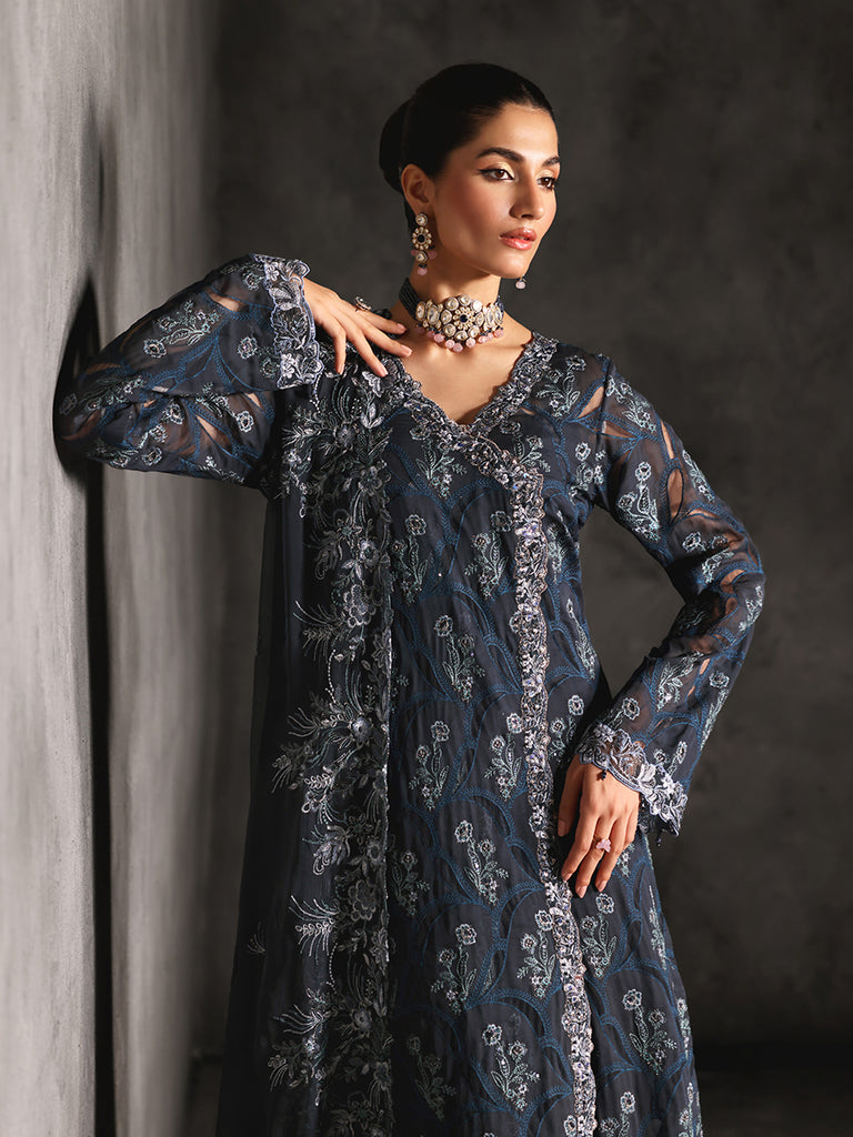 Rajbari | Sage Chiffon Edit | Seran by Rajbari - Designer Dress - Type: Formal - Available at Libayah - 100% Original