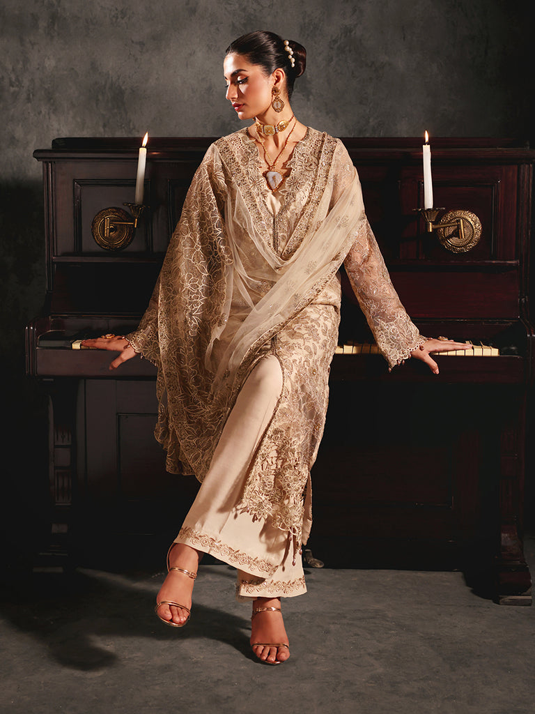 Rajbari | Sage Chiffon Edit | Verve by Rajbari - Designer Dress - Type: Formal - Available at Libayah - 100% Original
