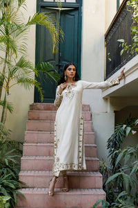 Wahajmkhan | Bahar Begum Formals | IVORY & COPPER BEGUM OUTFIT by Wahaj M.Khan - Designer Dress - Type: Ladies Clothes - Available at Libayah - 100% Original
