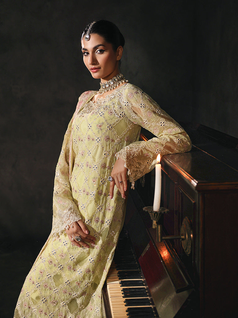 Rajbari | Sage Chiffon Edit | Ivy by Rajbari - Designer Dress - Type: Formal - Available at Libayah - 100% Original
