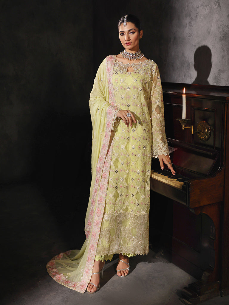 Rajbari | Sage Chiffon Edit | Ivy by Rajbari - Designer Dress - Type: Formal - Available at Libayah - 100% Original