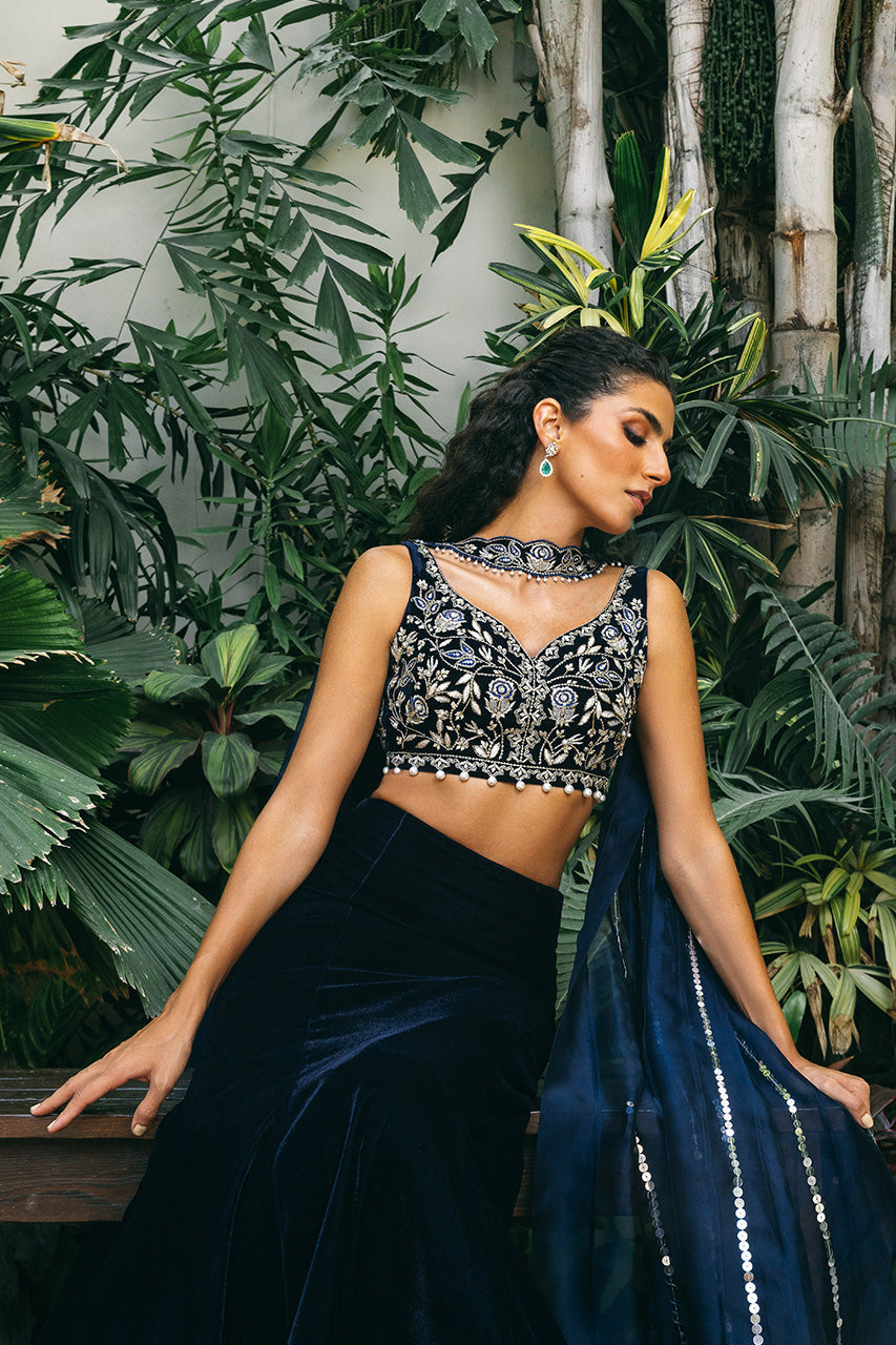 Sania Maskatiya | Reyna Velvet | Zyla by Sania Maskatiya - Designer Dress - Type: Ladies Clothes - Available at Libayah - 100% Original